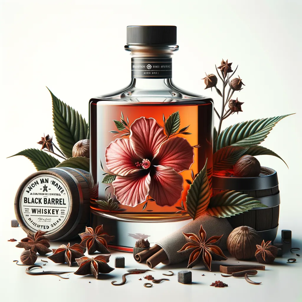 1.5 oz Hibiscus-Infused Black Barrel Whiskey