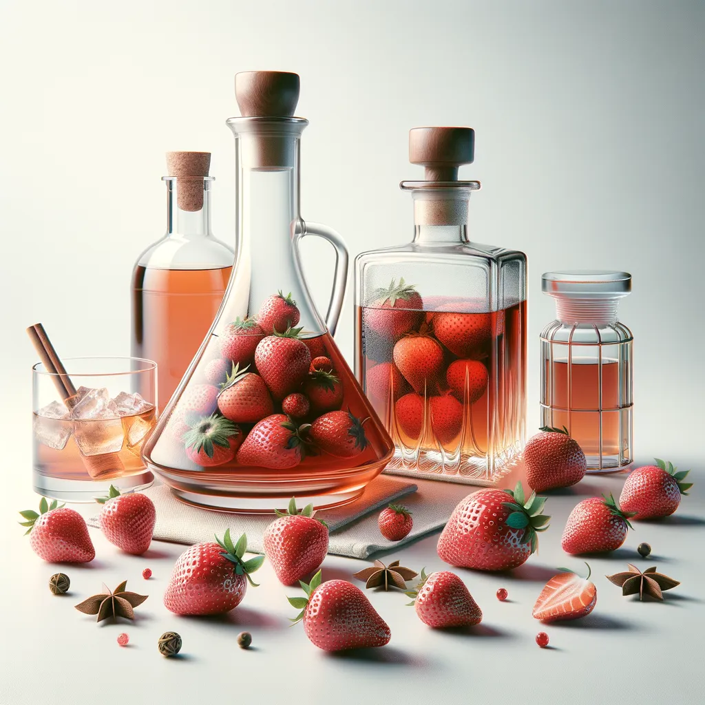 2 oz Strawberry-Infused Cognac and Mezcal